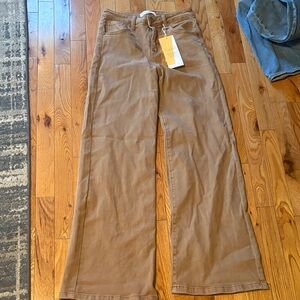 Brown Wide-Leg Pants